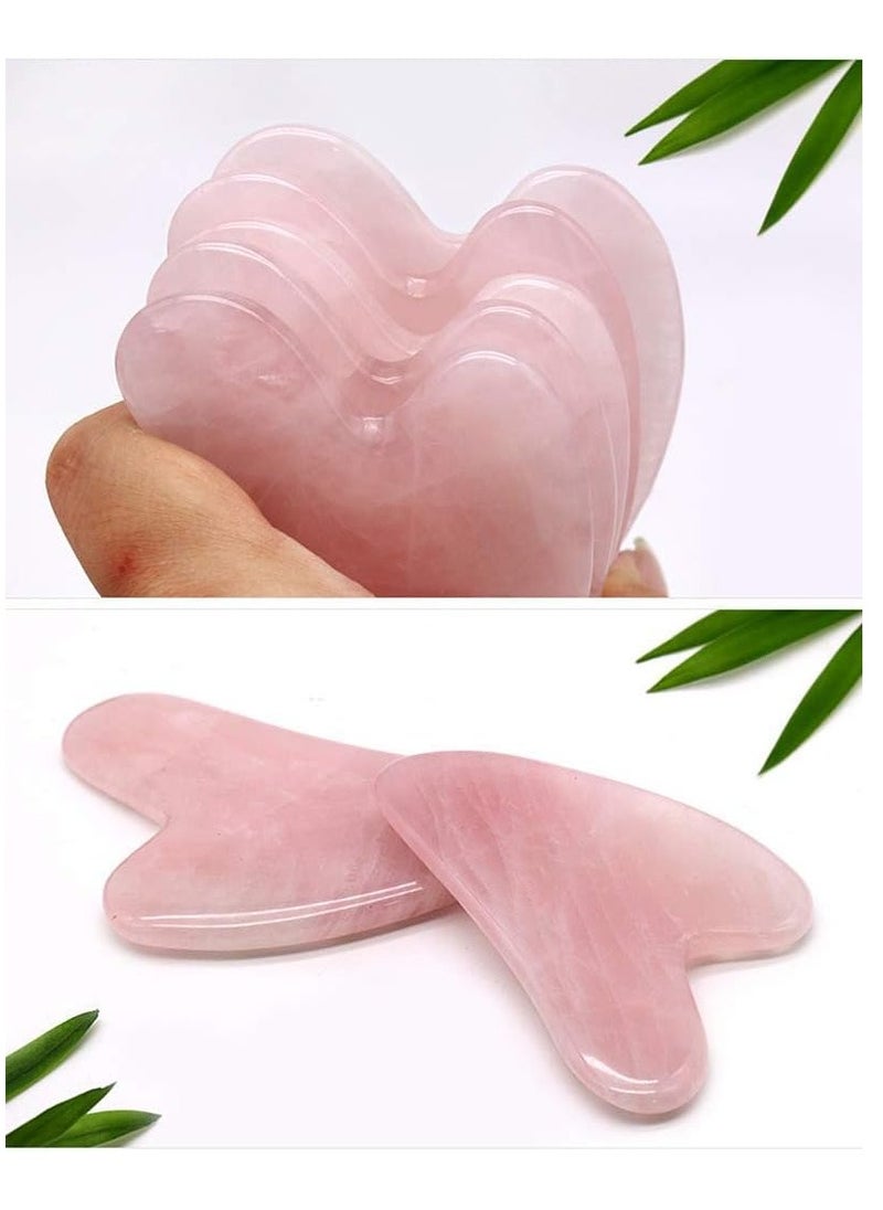 Generic Rose Quartz Gua Sha Tool - Facial Microcirculation Massager, Promotes Blood Circulation, Anti-Aging, Wrinkle Reduction, Suitable for All Skin Types  - Image 3