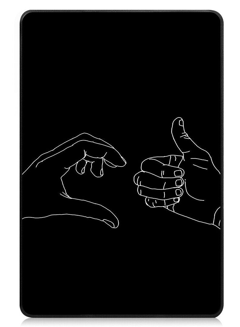 Theodor Protective Flip Case For Huawei MatePad SE 11 (2024) With Trifold Stand Auto Wake Sleep Shockproof Cover Love thumbs up - Image 1