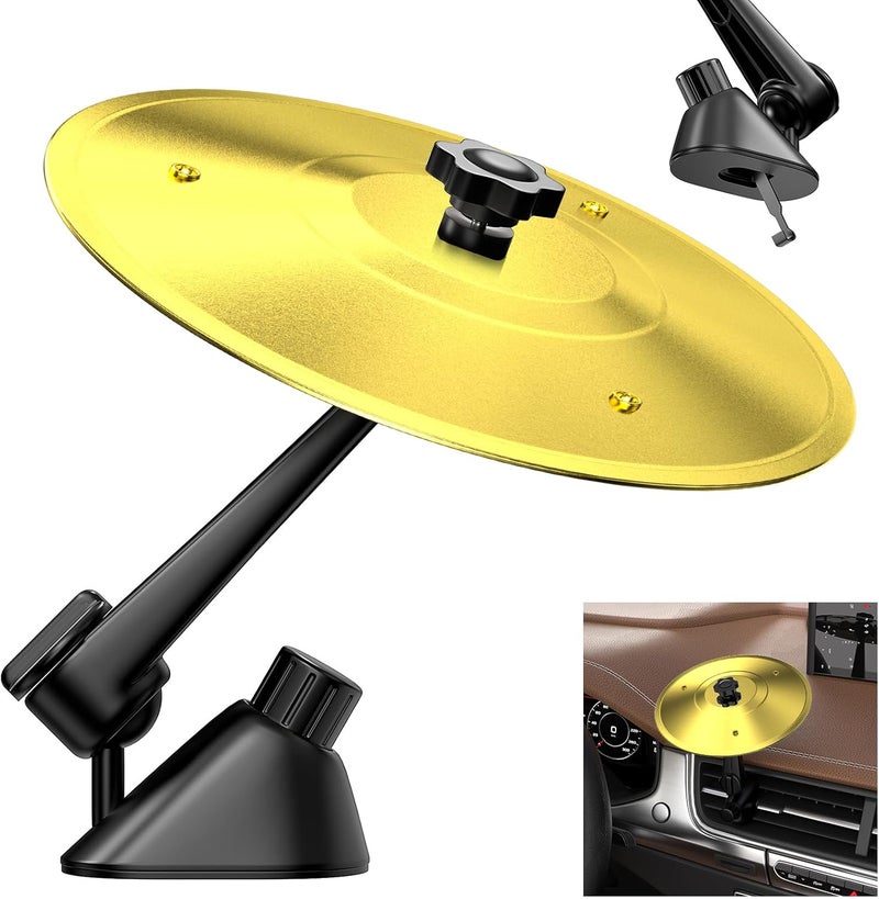 MENGBEI Car Crash Cymbals, Car Drum Air Vent, Hand Drum Percussion Instruments Decoration, Design for Drummers, Music Lovers, Driving Entertainment, Easy Installation for All Types of Vehicles - Image 1