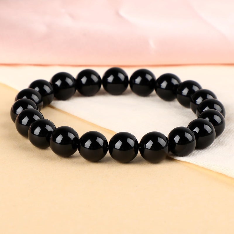 LPBeads أساور مرنة يدوية من حبات الأحجار الكريمة الطبيعية من ، خرز دائري من البلورات العلاجية، هدايا مجوهرات للنساء والرجال - Image 3