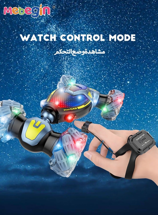 ميبيجين لعبة سيارة تعمل بالتحكم عن بعد للأولاد والبنات 2.4 جيجاهرتز مزدوجة الجانب للتحكم بالراديو وسباق الانجراف وإيماءات السيارة والحث على الموسيقى والانجراف على الطرق الوعرة - Image 4