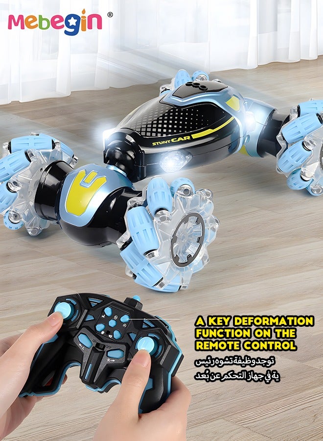 ميبيجين لعبة سيارة تعمل بالتحكم عن بعد للأولاد والبنات 2.4 جيجاهرتز مزدوجة الجانب للتحكم بالراديو وسباق الانجراف وإيماءات السيارة والحث على الموسيقى والانجراف على الطرق الوعرة - Image 3