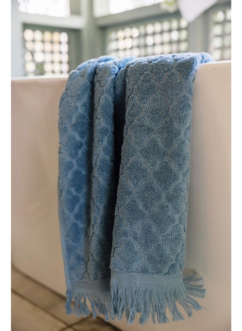 More cottons  منشفة جاكار صغيرة 600 جرام لكل متر مربع  - Image 4