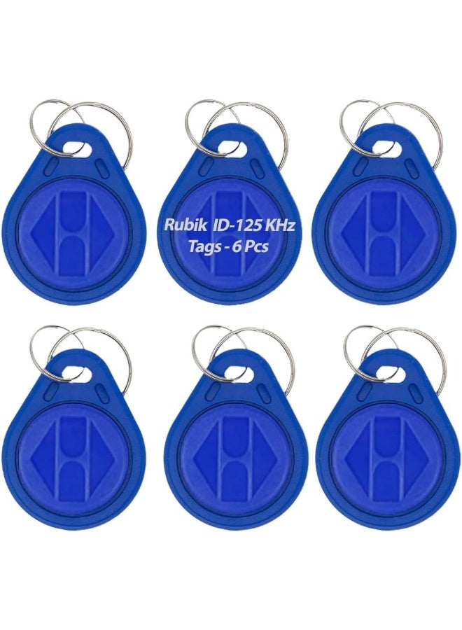 Rubik 6pcs Blank ID-125Khz Keyring Tags for RFID Copier/Reader/Writer/Duplicator