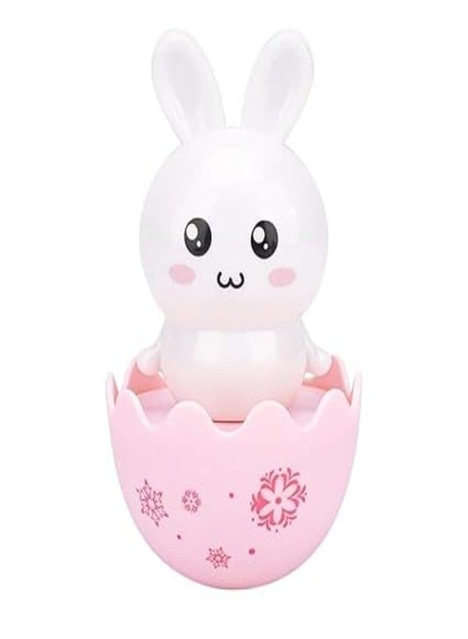 MOPANIRAJ Roly Poly Push and Shake Baby Tumbler Toys 2 Pcs Set Penguin Chick Bunny Wobbler Self-Balancing Rattle Educational Sensory Development Toys for Infants and Toddlers - Image 4