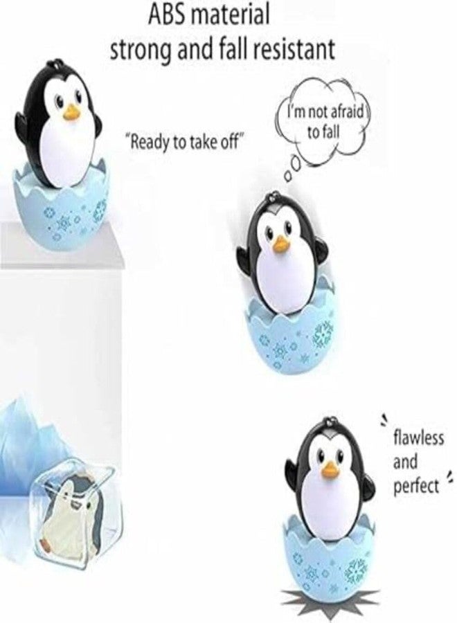 MOPANIRAJ Roly Poly Push and Shake Baby Tumbler Toys 2 Pcs Set Penguin Chick Bunny Wobbler Self-Balancing Rattle Educational Sensory Development Toys for Infants and Toddlers - Image 3