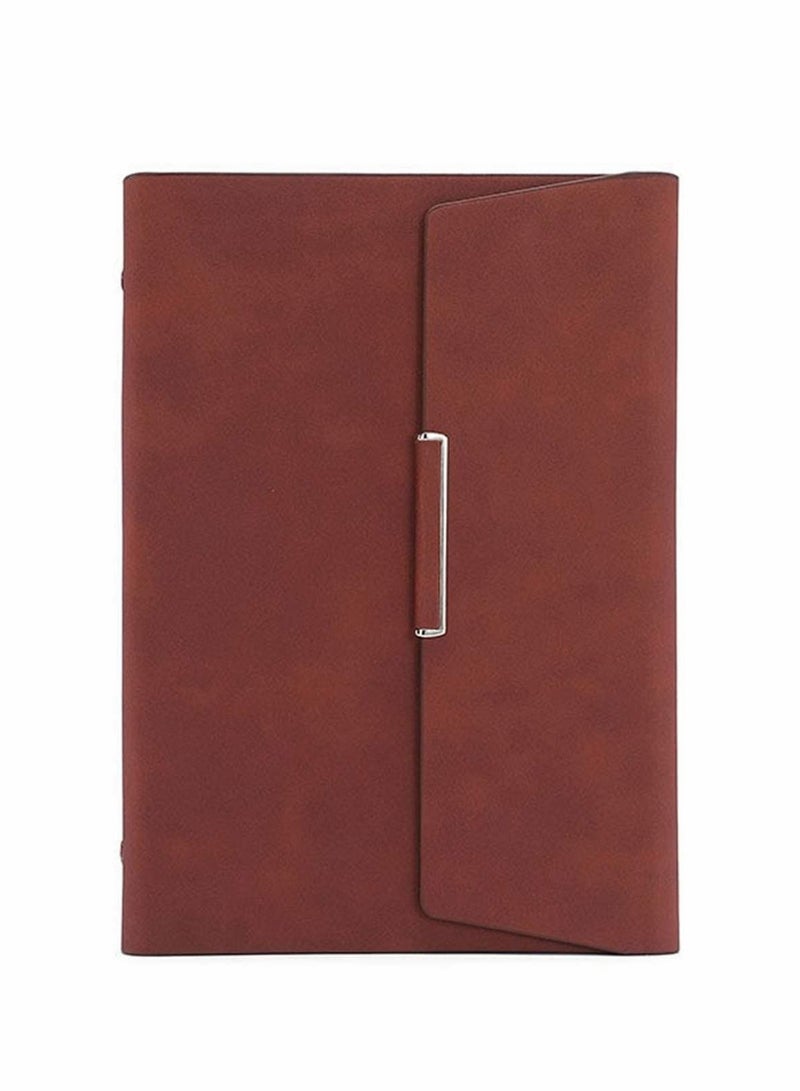 Excefore A5 3-Folds Loose-Leaf Notebook Business Office Diary 235 * 175mm Brown - Image 1