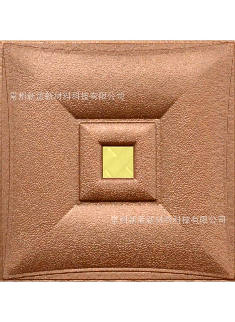 30# lens 3D 3D soft bag Wall living room bedroom TV background wall anti-collision self-adhesive decoration wall sticker R11-2 copper
