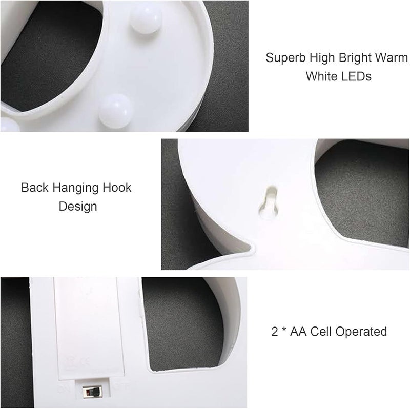 Alphabet LED Light, High Bright Romantic Warm White Light, Pure, Night Lamp, for Birthday Christmas Wedding Home Party bar Decoration (C) - Image 2