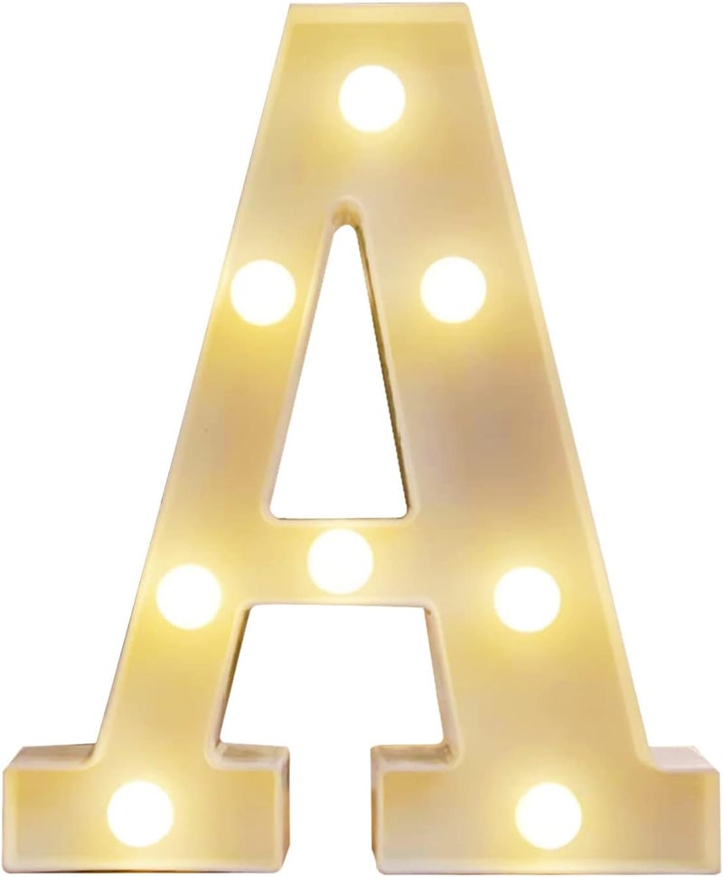 Alphabet LED Light, High Bright Romantic Warm White Light, Pure, Night Lamp, for Birthday Christmas Wedding Home Party bar Decoration (C) - Image 3