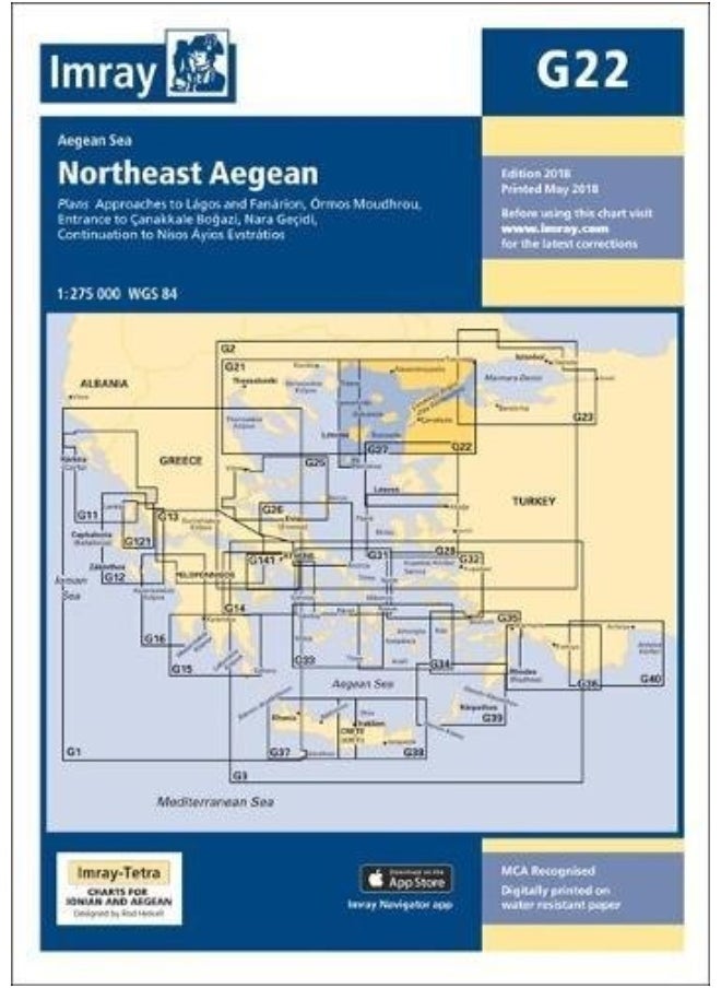 Imray Chart G22: Northeast Aegean Sea  - Image 1