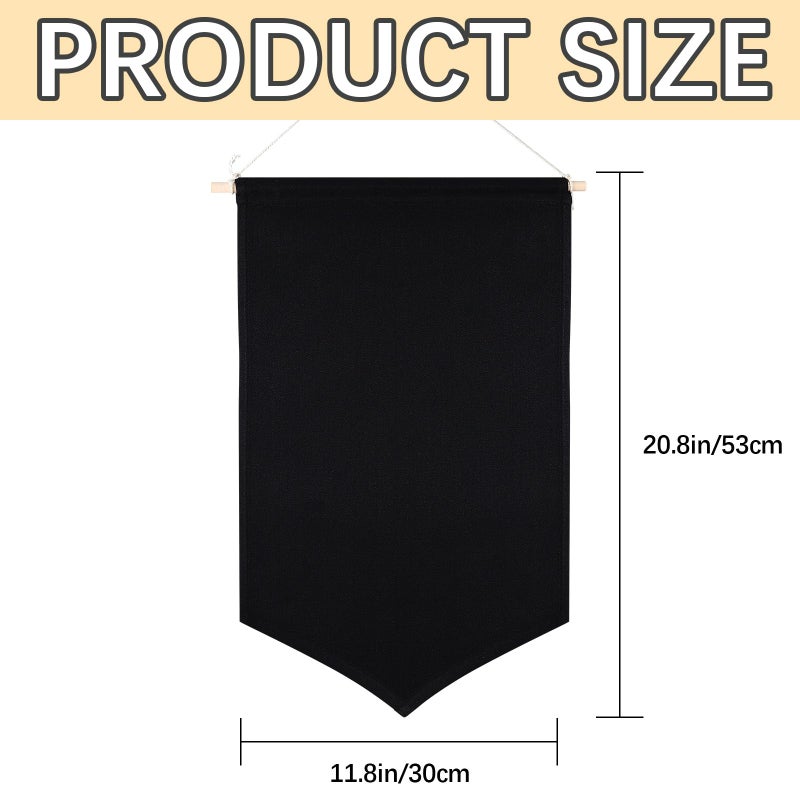OKBA 3 PCS Canvas Banners Wall Hanging Brooch Jewelry Storage Case Stand Enamel Pin Display, Sublimation blank Banner,Holder Earrings Necklace Pin Collection Organizer - Image 4