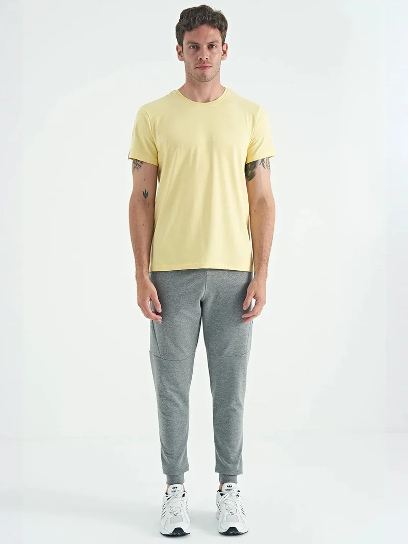 TOMMYLIFE TOMMY Men's Cotton Elastane Crew Neck T-Shirt