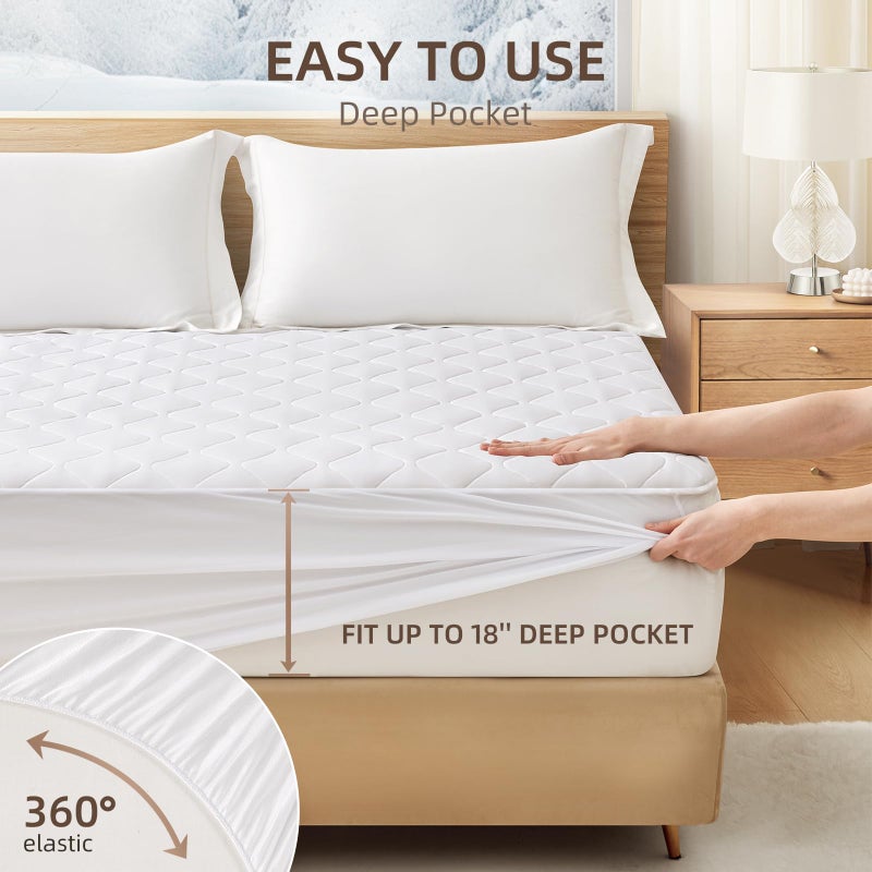 Caperia Heated Mattress Pad Quilted Multizone Electric Mattress pad Individual Body & Feet Bed Warmer 9 Heat Settings 1-12 Hours Auto Off Deep Pocket Fast Heating Machine Washable Twin Plus 39''x80'' - Image 4