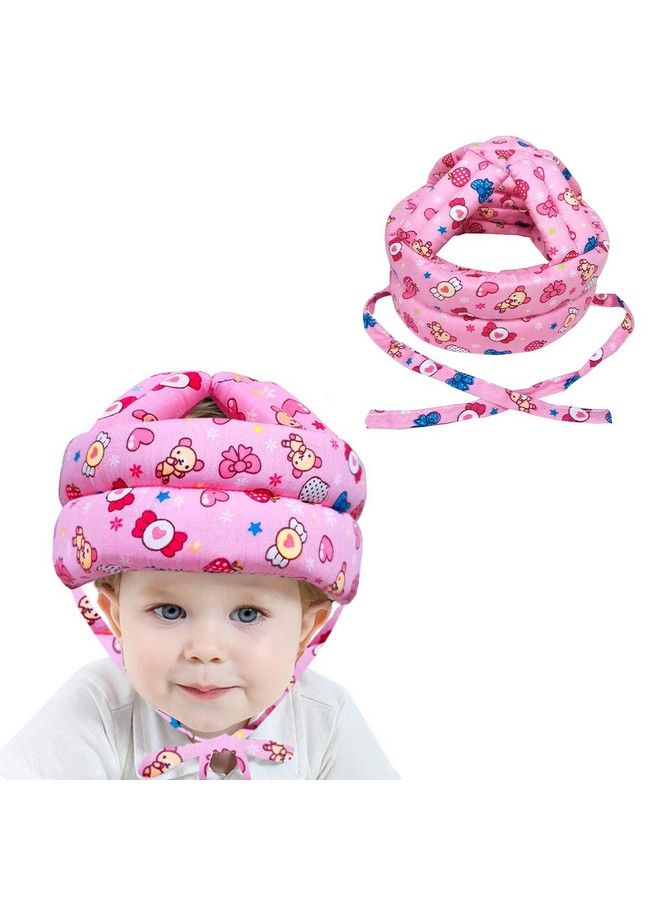 Safe-O-Kid Baby No Bumps Safety Cotton Helmet Head Protection Cushion Bumper Headguard For Infant;Toddler Pink - Image 3