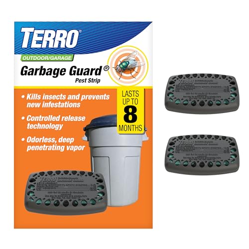 Terro تررو T801SR حارس القمامة - قاتل الحشرات - يقتل الذباب، والصراصير، واليرقات، والخنافس، والحشرات في سلة القمامة الخارجية (عبوة من 2) - Image 1