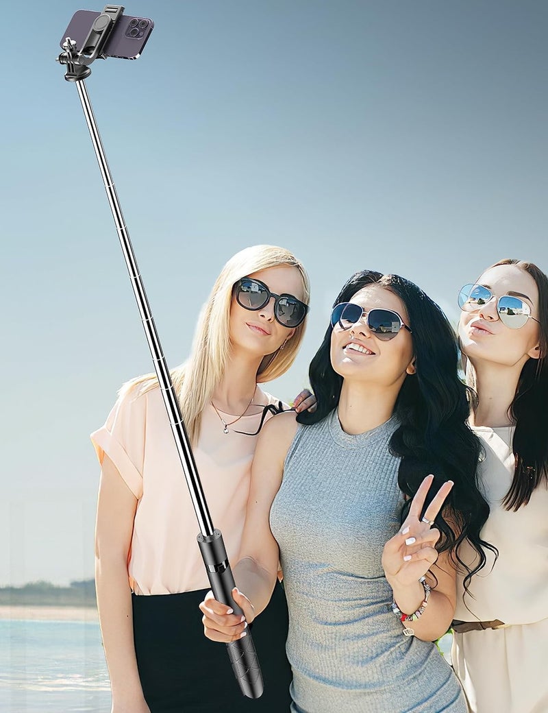 TARAVEE , 65-Inch, Extra Long,Selfie Stick Tripod Stand, Reinforced Tripod Stand, with Wireless Blutooth Remote, All-in-One Phone Tripod for iPhone, Samsung Android, Camera, GoPro - Image 2
