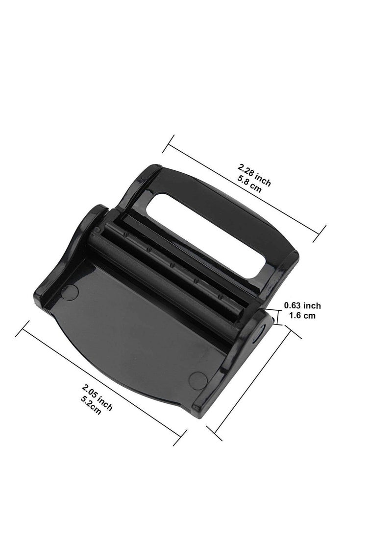 Universal Car Seat Belts Clips, Safety Adjustable Auto Stopper Buckle Plastic Universal Auto Shoulder Neck Strap Positioner Clips (Black) 2Pcs