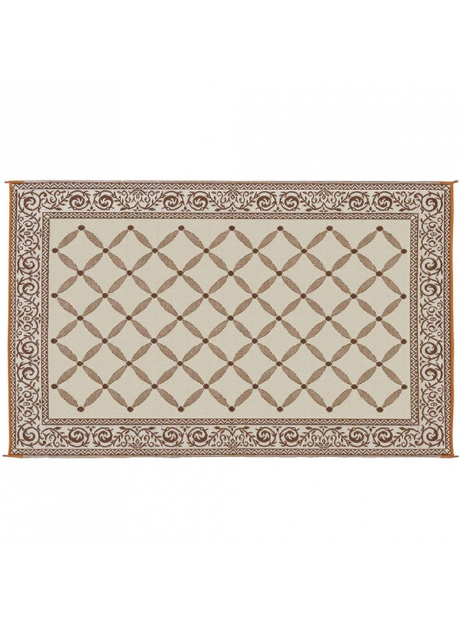 Stylish Camping 116097 6-feet by 9-feet Reversible Mat, Plastic Straw Rug, Large Floor Mat for Outdoors, RV, Patio, Backyard, Picnic, Beach, Camping (Brown/Beige) - Image 3