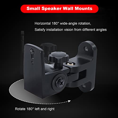Howonder BS-218pro Universal Speaker Wall Mount for Small Speakers ,Vertical 120°, Horizontal 180°Adjustment,Hold up to 30lbs,Compatible with Bose, JBL, KEF, Klipsch, Sony & Others(2 Packs Black) - Image 3