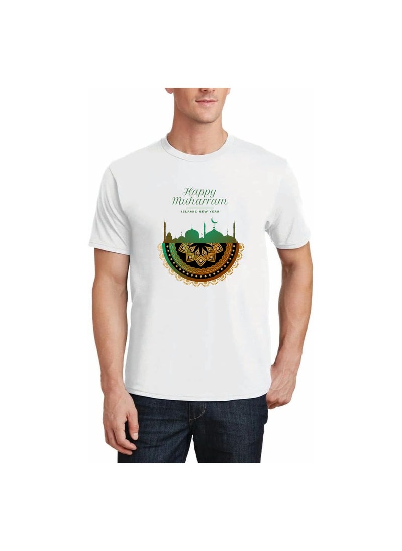 PRINTSHOP4ME - Islamic New Year Men's T-Shirt–Half Sleeve Round Neck Cotton Tshirt-Soft&Breathable Fabric Ideal For Daily Wear&Special Occasions - Image 1