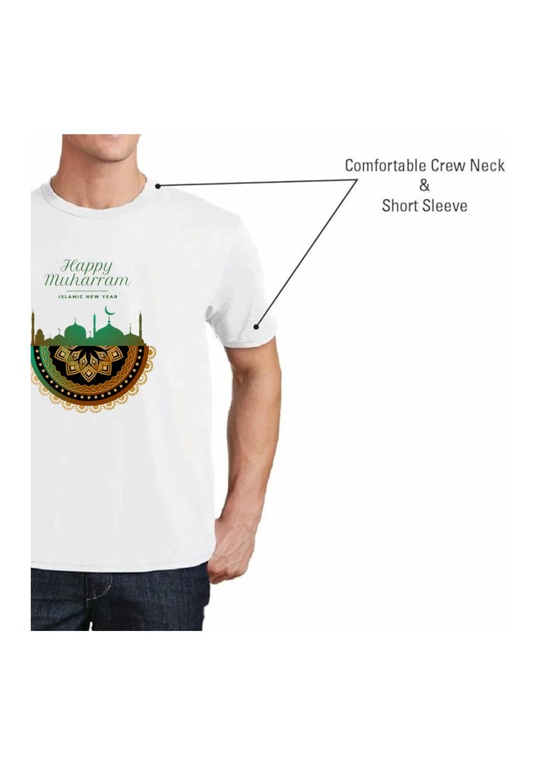 PRINTSHOP4ME - Islamic New Year Men's T-Shirt–Half Sleeve Round Neck Cotton Tshirt-Soft&Breathable Fabric Ideal For Daily Wear&Special Occasions - Image 1