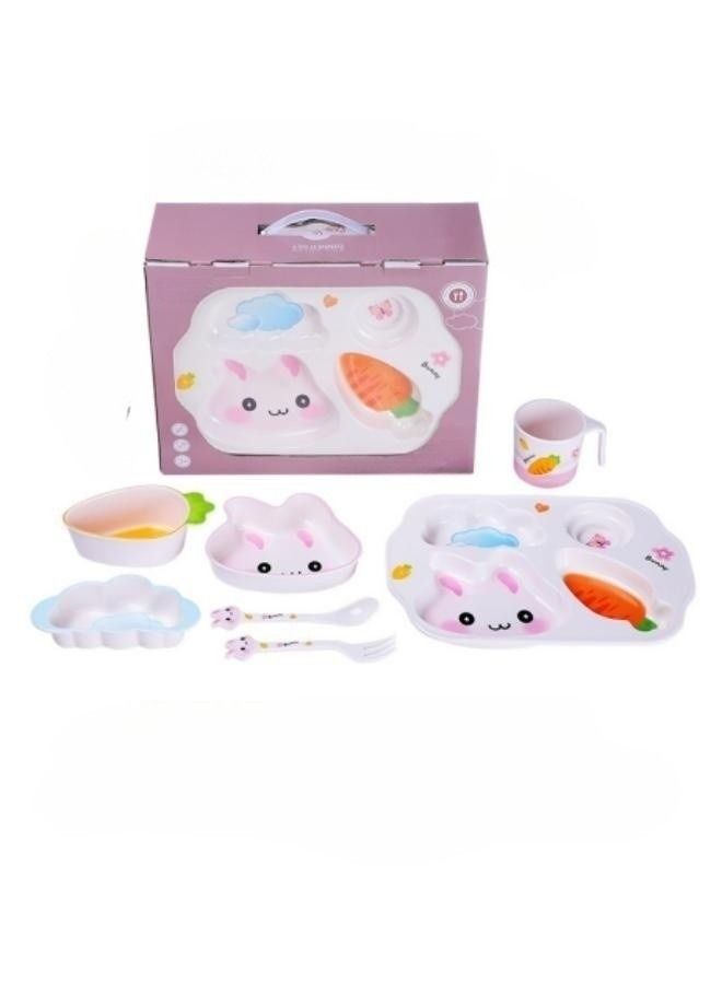 GGEROU Set of 7 Kids Dinnerware,Children Dishes - Image 1