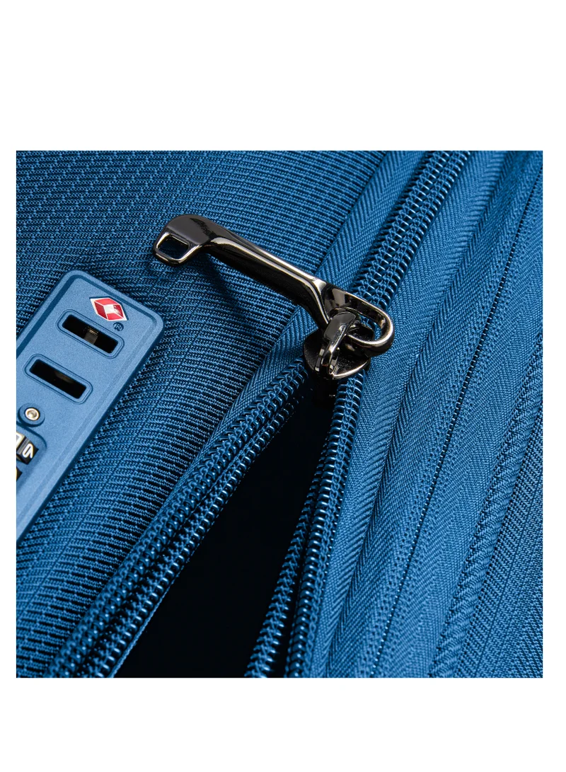 DELSEY Paris Montmartre Air 2.0 55cm Softcase 4 Double Wheel Expandable Cabin Luggage Trolley Light Blue