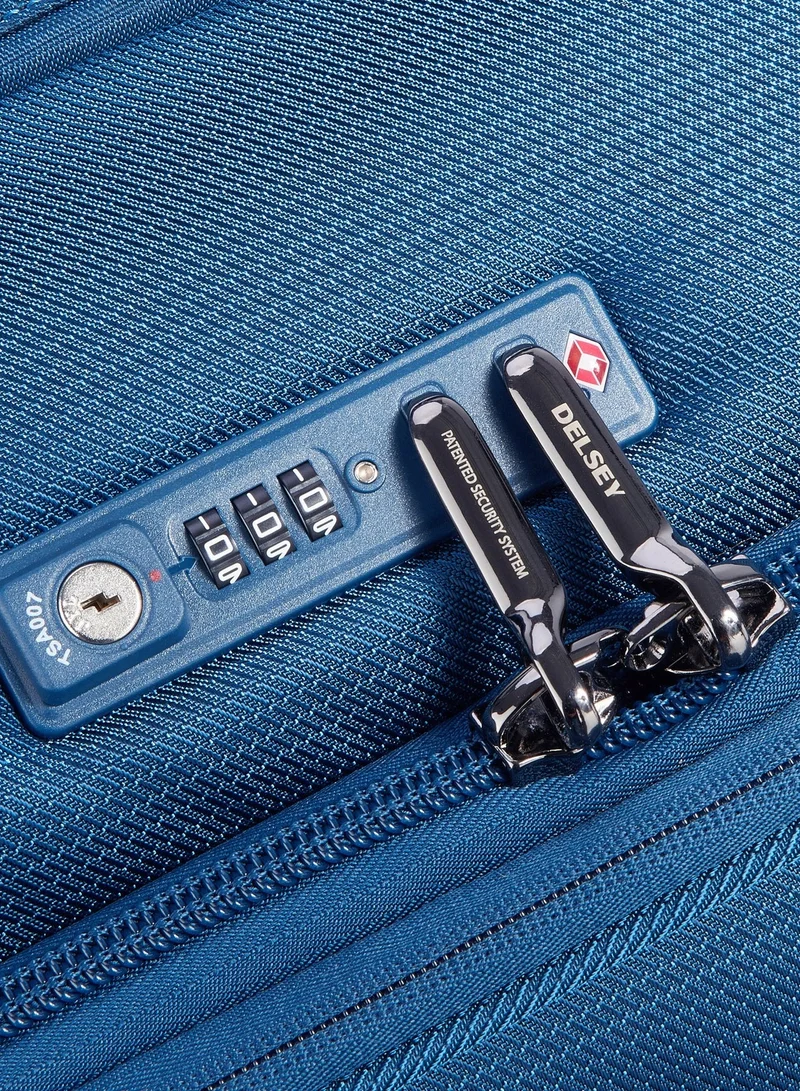 DELSEY Paris Light Blue Montmartre Air 2.0 - 55 Cm Softcase 4-Double Wheeled Expandable Cabin Luggage Trolley - Light Blue  | Best Price UAE