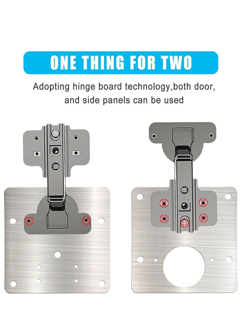 Y&D Cabinet Hinge Repair Plate Kit, 2 Pcs Side Piece Bracket door Fix Cantilever Hinge, for Protecting Wooden, Kitchen  - Image 4
