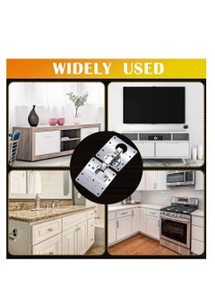 Y&D Cabinet Hinge Repair Plate Kit, 2 Pcs Side Piece Bracket door Fix Cantilever Hinge, for Protecting Wooden, Kitchen  - Image 3