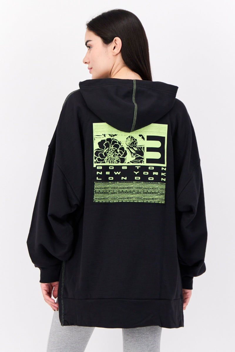 Adidas ملابس رياضية نسائية بأكمام طويلة مناسبة، خارجية، سويت شيرت، أسود - Image 3