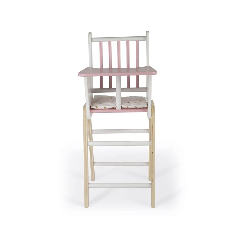 Janod Candy Chic Highchair â€“ Wooden Baby Doll Chair - Ages 3+ - J05888 - Image 3