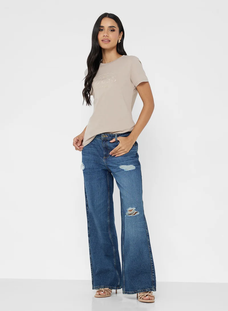 GUESS Marina Short Sleeve Crew Neck T-Shirt