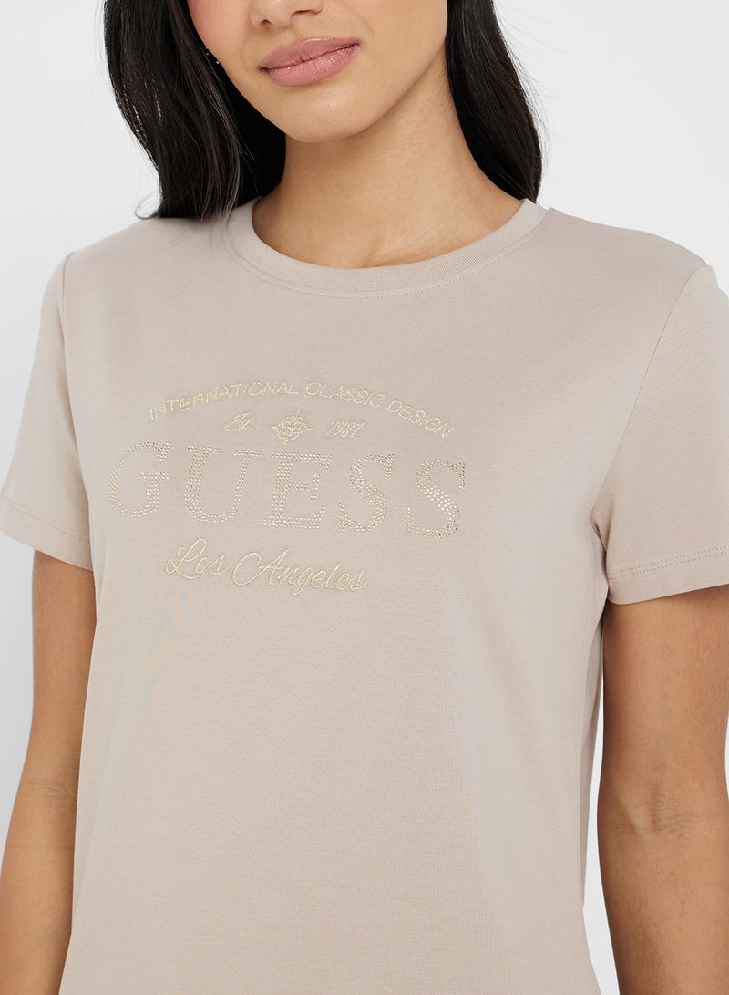 جس تيشيرت مارينا بأكمام قصيرة وياقة دائرية - Image 3