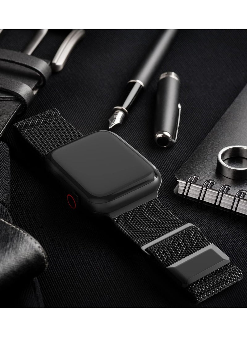 BORTONY Apple Watch Band 42mm 44mm 45mm 49mm Stainless Steel Mesh Loop Magnetic Clasp Bands for iWatch Ultra Series 8 SE 7 6 5 for Unisex - Image 5