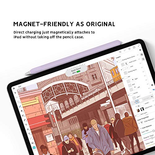 ELETIUO Cute Ear Case Silicone Skin Cover for Apple Pencil 2nd Generation, and Protective Nib Cover Accessories Compatible with iPad Pro 11 12.9 inch,Purple - Image 4