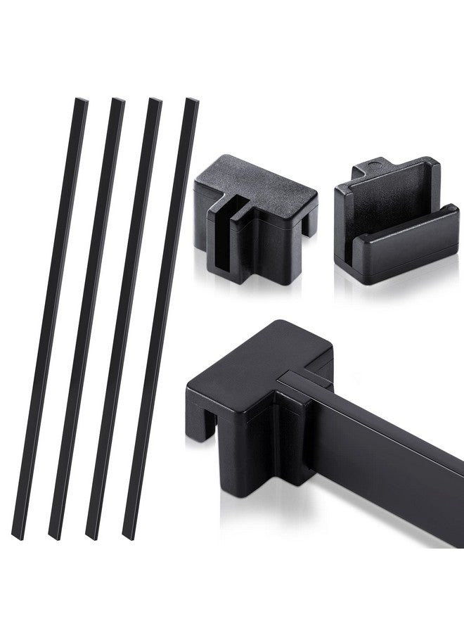 Epakh 8 Pieces PVC Hanging File Rail Clip File Divider Rail Clips 4 Pieces File Cabinet Rails for Hanging File Folder Frame for File Storage - Image 1