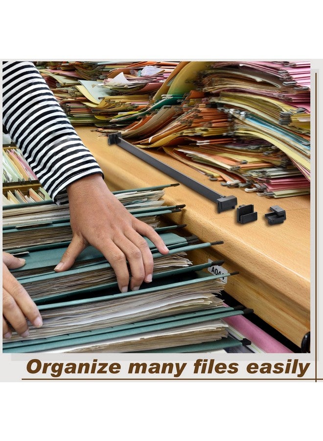 Epakh 8 Pieces PVC Hanging File Rail Clip File Divider Rail Clips 4 Pieces File Cabinet Rails for Hanging File Folder Frame for File Storage - Image 5