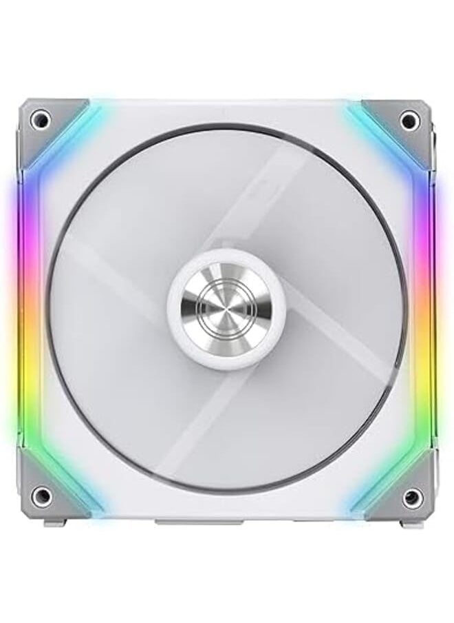 LIAN LI - Uni Fan Sl140 Double Pack White With Controller Argb 140Mm Led Pwm Daisy Chain Sl140 2 White Cooler - Image 1