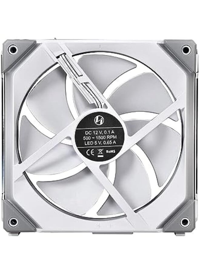 LIAN LI - Uni Fan Sl140 Double Pack White With Controller Argb 140Mm Led Pwm Daisy Chain Sl140 2 White Cooler - Image 1