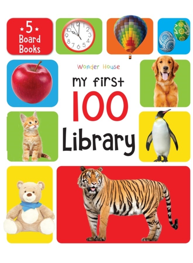 My First 100 Library : Boxset of 5 Early Learning Board Books for Kids/Children (homeschool | preschool | baby/toddler)