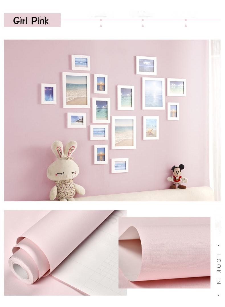 Bluejw ورق حائط ذاتي اللصق مقاوم للماء والرطوبة وقابل للغسل وملصقات بلون واحد لغرفة النوم وغرفة المعيشة وخلفية الحائط 10 × 0.6 متر - Image 2