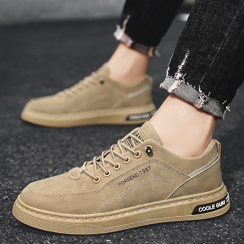 Labor Protection Men'S Shoes For Construction Site Work Wear-Resistant Sneakers Work Men'S Casual Leather Shoes Trendy Shoes - Image 5