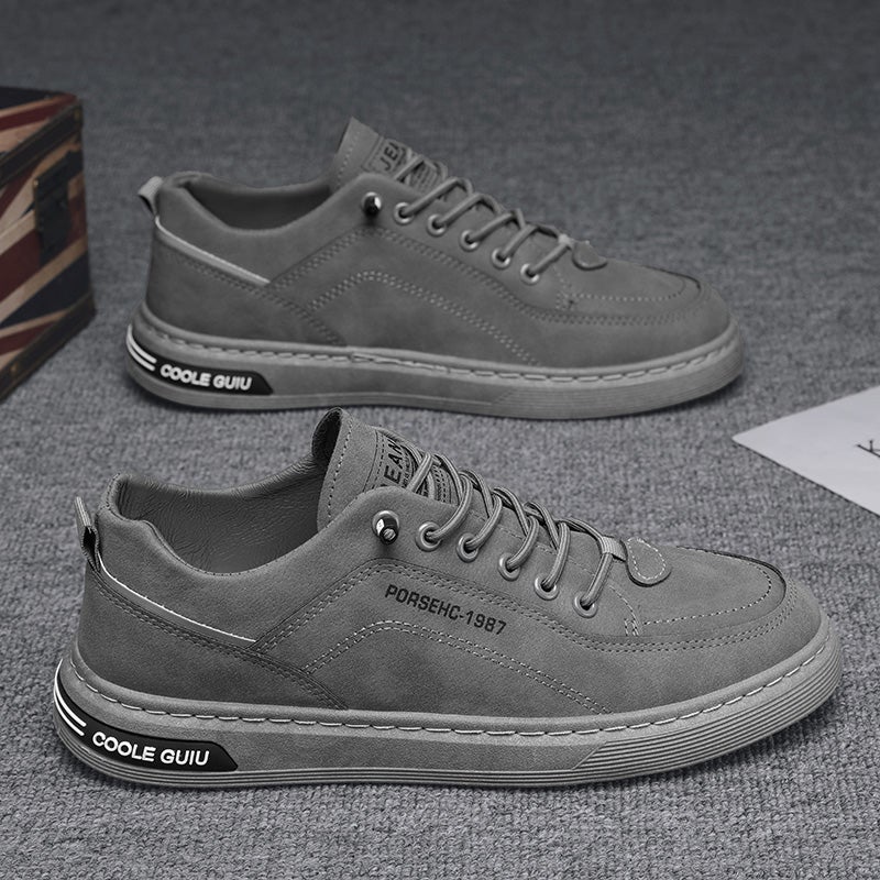 Labor Protection Men'S Shoes For Construction Site Work Wear-Resistant Sneakers Work Men'S Casual Leather Shoes Trendy Shoes - Image 3