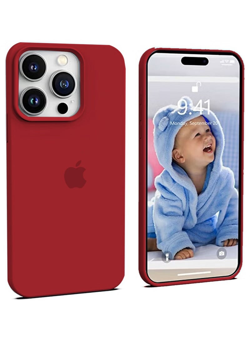 iPhone 15 Pro Mobile Case Cover with Soft Liquid Silicone Protection Anti-Scratch Shockproof Accessories Slim Protective Back Cover with Comfortable Hold Touch Feeling and Anti-fingerprint - Image 1