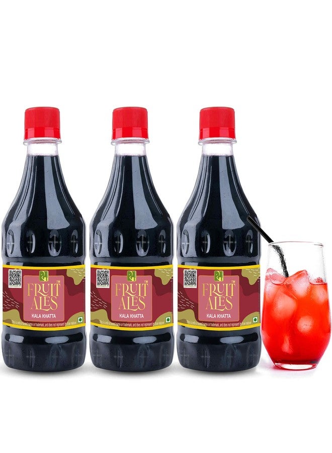 Dhampurgreen Kala Khatta, 900Ml (300Ml X 3 Bottles) | Mocktail Syrup Cocktail Syrup | Makes 10-12 Drinks | Pour Add Stir & Sip Syrup For Cocktails Mocktails | Non Alcoholic Beverage - Image 1