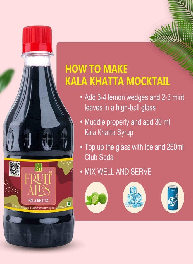 Dhampurgreen Kala Khatta, 900Ml (300Ml X 3 Bottles) | Mocktail Syrup Cocktail Syrup | Makes 10-12 Drinks | Pour Add Stir & Sip Syrup For Cocktails Mocktails | Non Alcoholic Beverage - Image 5