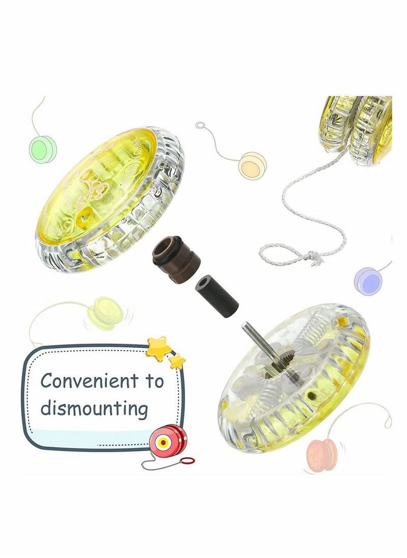 Y&D 6 Pieces LED Light Yo-Yo, Plastic Responsive Yoyo Entertaining for Beginner Party Favors, Kids Favors Funny Kid Toys Game, Goodie Bag Fillers Classroom Rewards (Random Colors)  - Image 3
