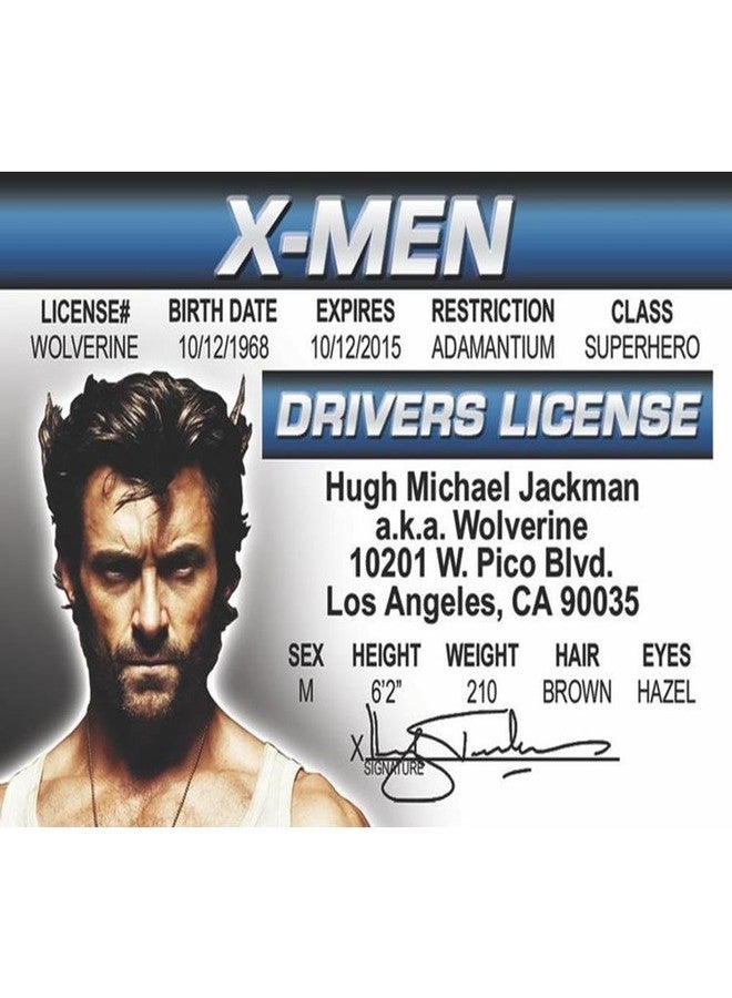 Signs 4 Fun Parody Driver’s License | Hugh Jackman ID | Fake ID Novelty Card | Collectible Trading Card Driver’s License | Novelty Gift for Holidays | Made in The USA